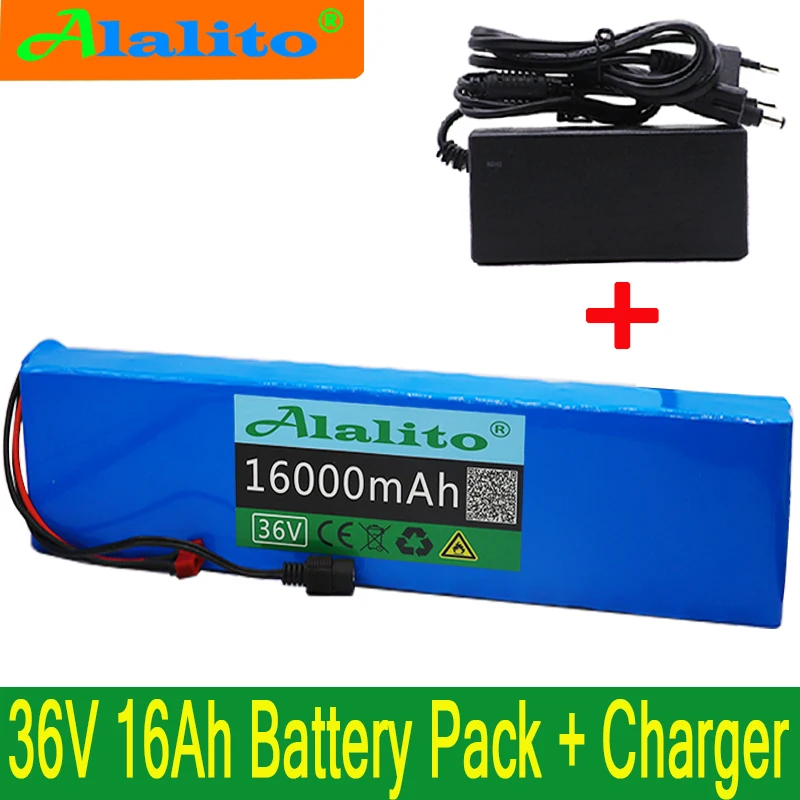 36V батарея 10S4P 16Ah батарейный блок 500W высокая мощность батареи 42В 16000 мА/ч фара для