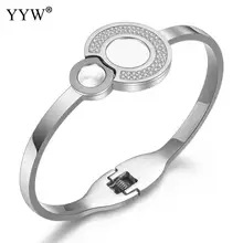 Новое поступление высокое качество подарок ювелирные изделия титановая сталь с браслетом Модные женские Розовое золото Цвет влюбленных браслет