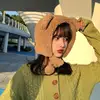 Winter Cute Bear Ears Warm Hat Women Beanies Windproof Cap Student Women Add Wool Cap Female Hat Present 5
