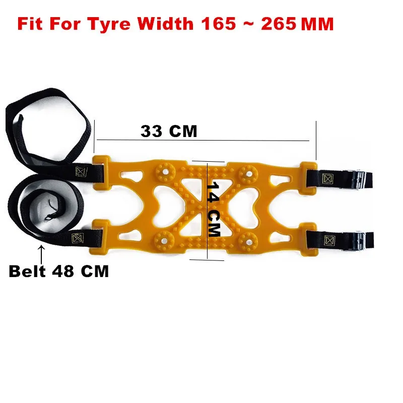 TPU Snow Chains Universal Car SUV Wheel Tyre Anti Slip Belt For Winter Roadway Ice Climbing Muddy Ground Driving Tire Anti Skip