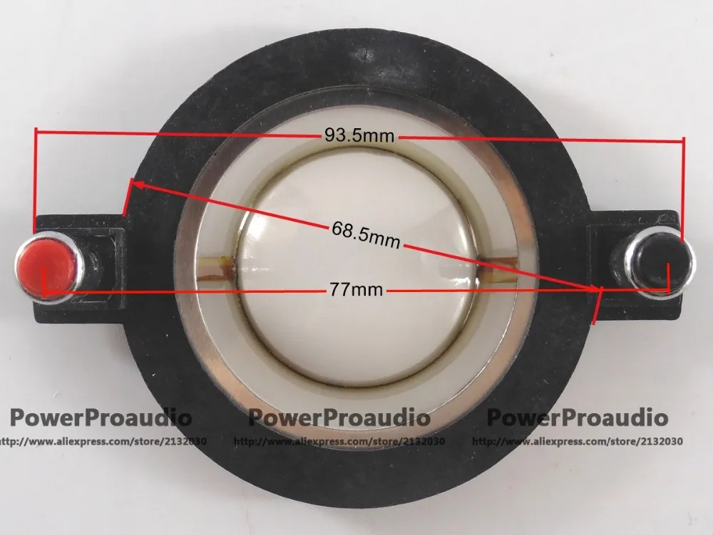 

Replacement 8 ohm Diaphragm(Mylar)-34.4mm Voice Coil;Push Down Round Terminals Flat Wire CCAR
