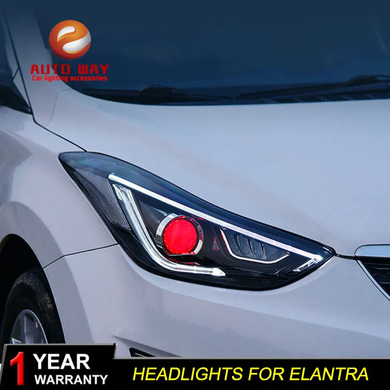 Автомобильный Стайлинг Головной фонарь чехол для фары автомобиля Hyundai Elantra 2012 2016