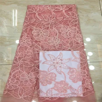

2019 African Lace Fabric High Quality sequins Nigerian French Lace for Party Embroidered Swiss Voile Lace in Switzerland Wedding
