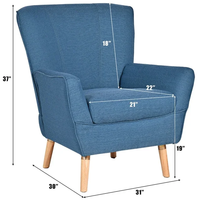 Birch Wooden Legs Accent Leisure Sofa Arm Chair  6