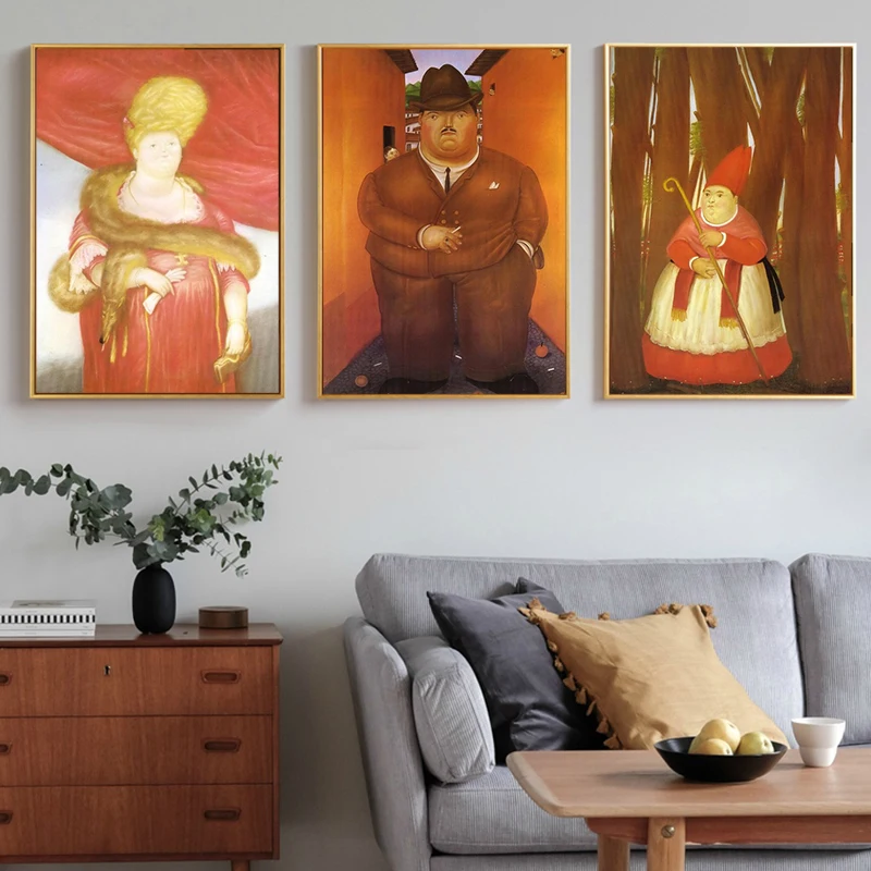 

Funny Couple Dancing Cute Fat Woman Canvas Painting Wall Art Nordic Posters and Prints Wall Pictures for Living Room Decoration