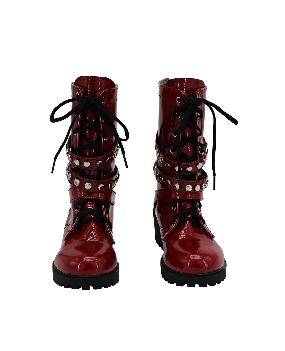Hypnosis Mic Division Rap Battle Jyushi Aimono Cosplay Boots Red Shoes (4)
