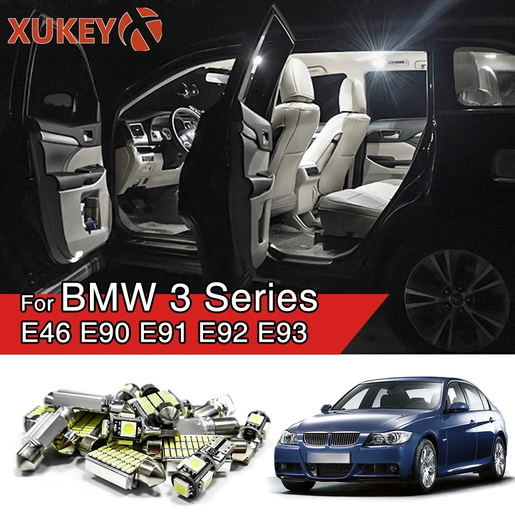 

Xenon White Canbus Error Free LED bulb interior dome map indoor light Kit for BMW 3 Series E46 E90 E91 E92 E93 M3 1997 - 2013