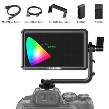 

Lilliput A5 5 "IPS 4K HDMI Camera Monitor 1920*1080 Display for DSLR Mirrorless Camera, camera-top Veld Video Monitor