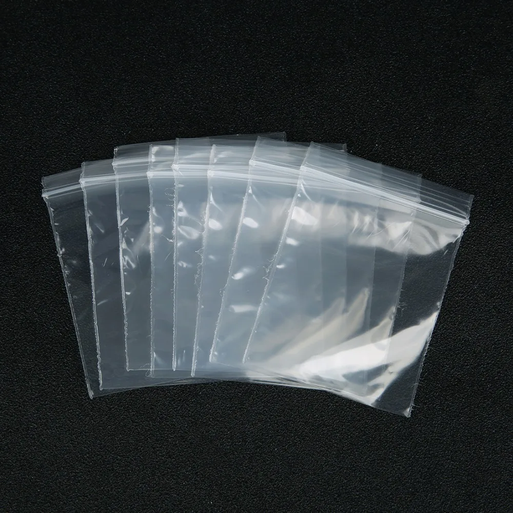 100 шт./упак. 4*6/5*7/6*8/7*10 см), плотная Ювелирная упаковка Ziplock Почтовый Сжатые Блокировка закрывающимися Пластик поли прозрачные Кондитерские мешки расходные материалы