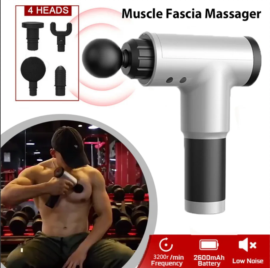 

Muscle Massage Gun Deep Muscle Massager Muscle Pain Body Neck Massage Exercising Relaxation Slimming Shaping Pain Relief