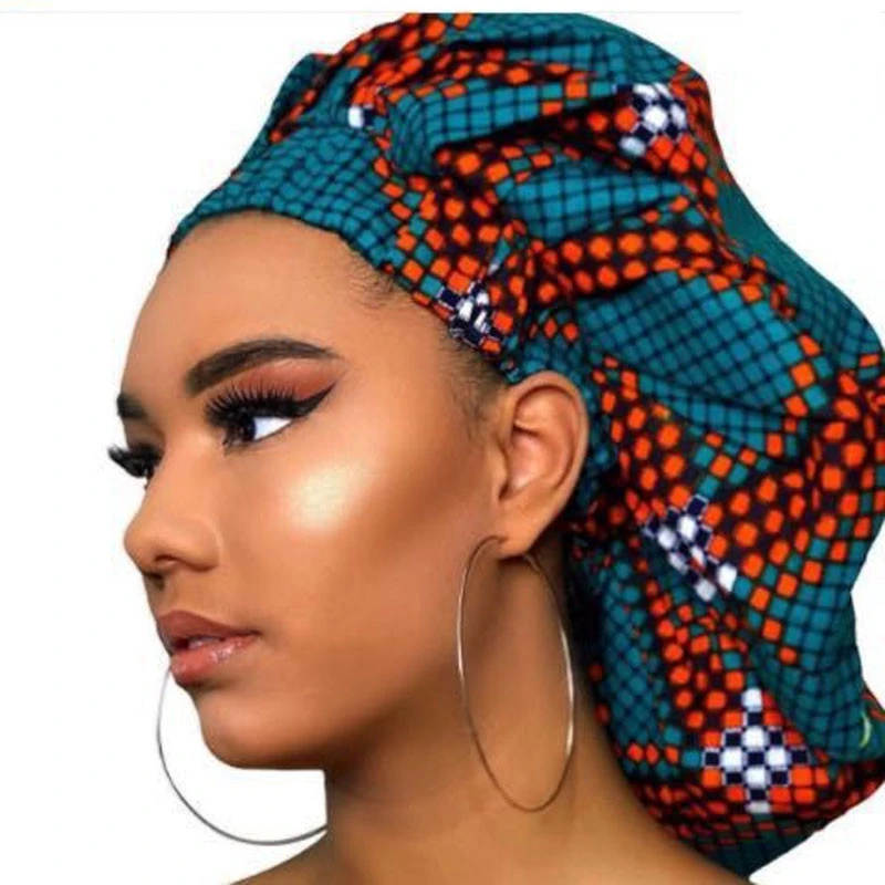 African Pattern Ankara Bonnets chimio Beanie Cap Femmes Turban nuit de sommeil Chapeau 