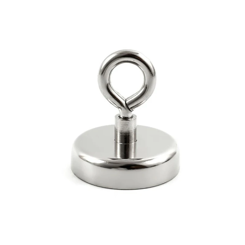 Strong Neodymium Magnet Salvage Magnet Deep Sea Fishing Magnets with Ring Round Powerful Search Magnetic Hook Magnet Searcher