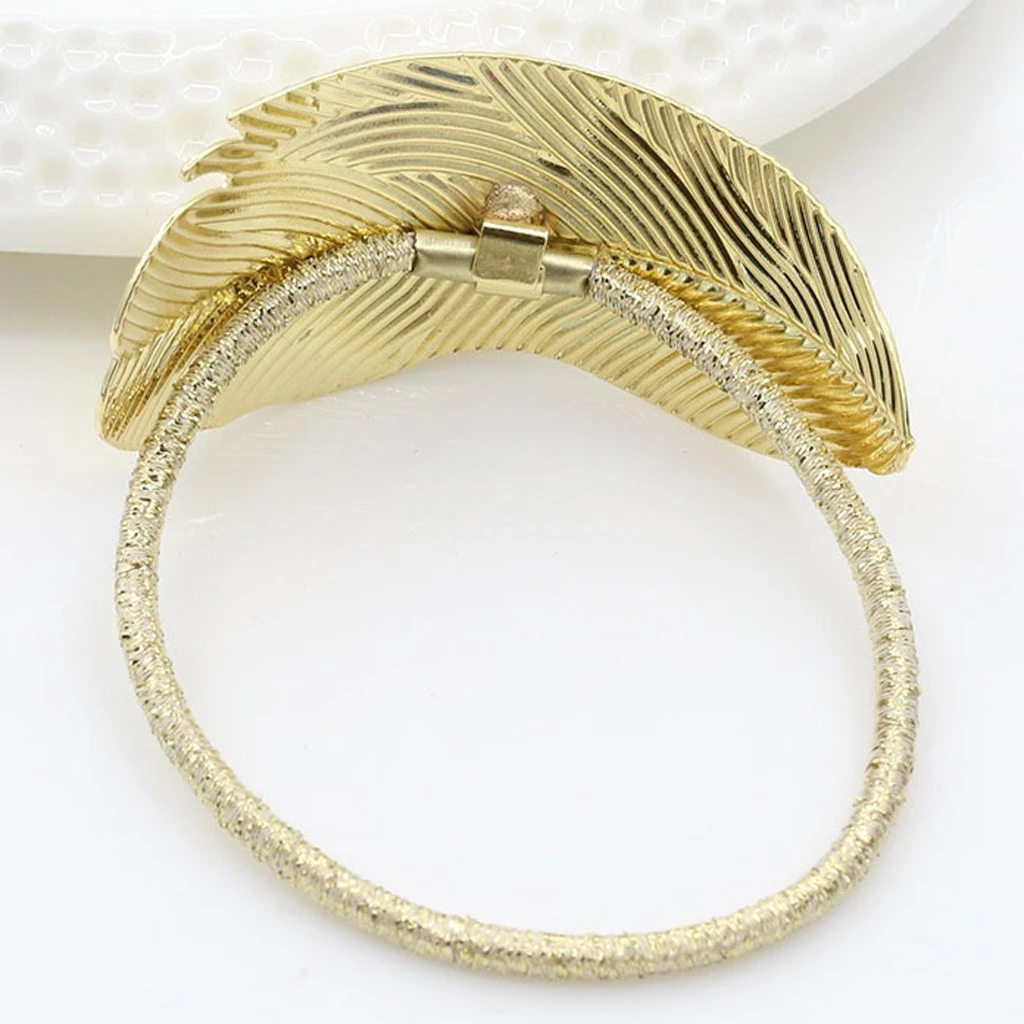 High Quality Fashion Hot Sell Hair Accessories Alloy Leaves Hair Ring Women