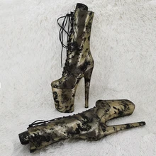 

Leecabe 23CM/9Inch PU upper lady fashion boots for party Platform High Heels Pole Dance boot