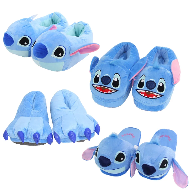 Stitch Lilo Plush Slippers Indoor Cotton Women Couple Home Shoes Cute  Cartoon Child Adult Toys Gifts Dormitory Flat Furry L230518