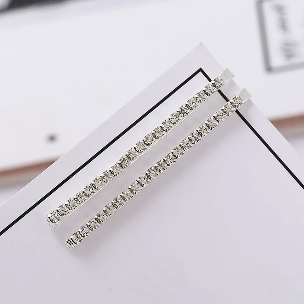 2 шт./компл. заколки для волос с кристаллами стразы в корейском стиле модные