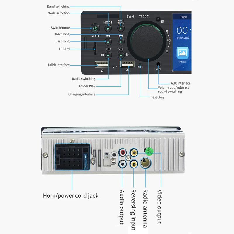 Touch Screen 4 Inch 1din For Android Car Radio Coche Autoradio HD Dual USB Car MP5 Player Bluetooth