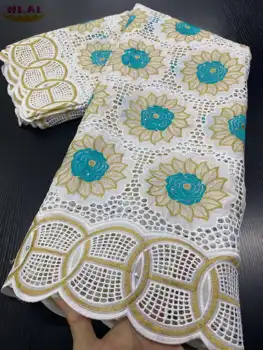 

NIAI Swiss Voile Lace In Switzerland Cotton Swiss Lace Fabric African Dry Lace Fabric Nigerian Lace Fabrics For Dress XY3364B-7