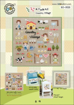 

tt Rabbit and fox with love cross stitch kit Animal cotton thread Love lock canvas stitching embroidery SODA 3123 Country Life