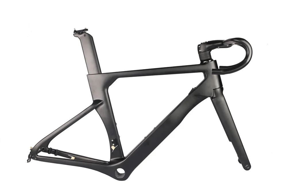 Clearance 2020 Model AEROSIX Carbon Road bicycle Frameset disc brake thru axle bike frame fork seatpost with 5D handlebar 4 Clearance 2020 Model AEROSIX Carbon Road bicycle Frameset disc brake thru axle bike frame fork seatpost with 5D handlebar 4