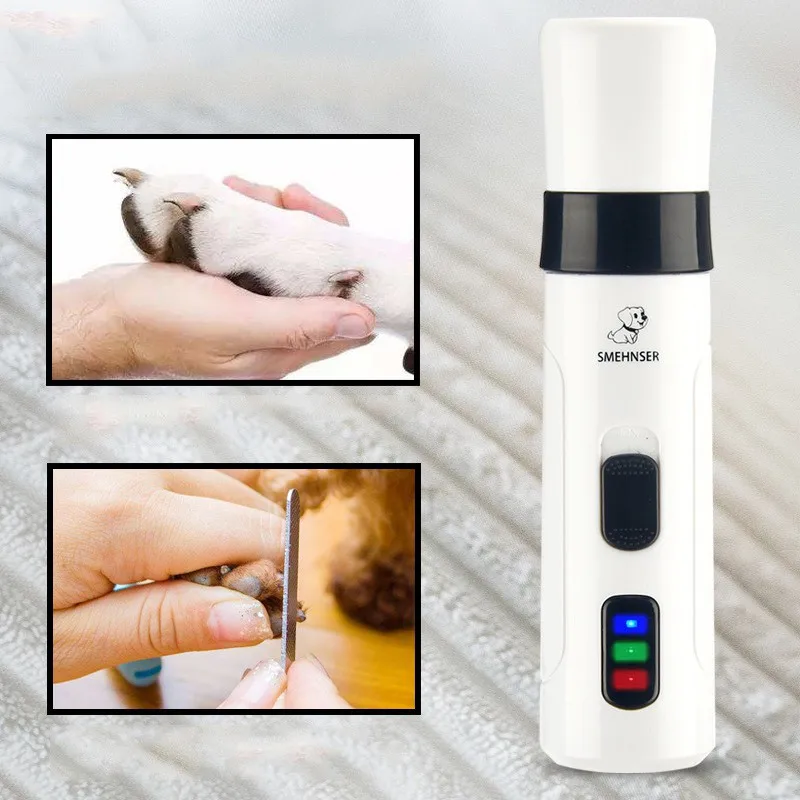 USB Charging Dog Electric Manicure Pet Nail Polisher Dog Nail Grinder Pets Painless Paws Grooming Tool