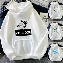 Moletom com capuz moletom masculino/feminino novas pegadas padrão hoodies primavera e outono casais pullovers masculino casual camisola topos