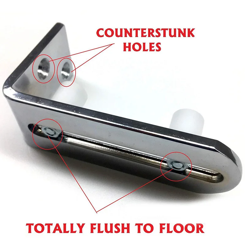 

Adjustable Sliding Floor Barn Door Hardware Floor Ground Guide Clip Smooth Silver Steel For Barn Doors