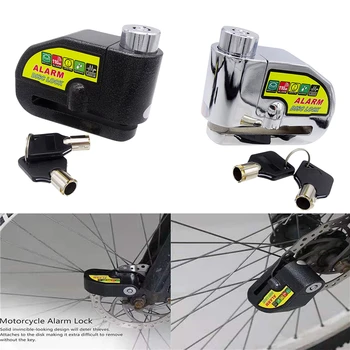 

1 Pcs Motorcycle Waterproof Alarm Lock Bike Lock Security Anti-theft Lock Moto Disc Safety Siren Lock For Harley Honda Suzuki