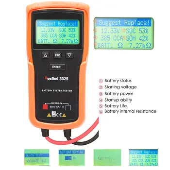 

Automotive Battery System Tester Car Battery Capacity Power Detector for Vehicle Batteries Solar Batteries TSH Shop