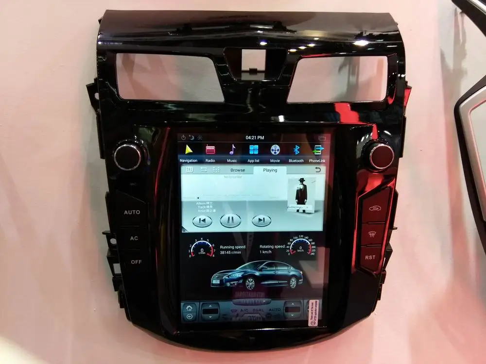 10 4 ''вертикальный экран Tesla Style Android 9 0 автомобильный DVD GPS плеер для Nissan Teana 2013 2014