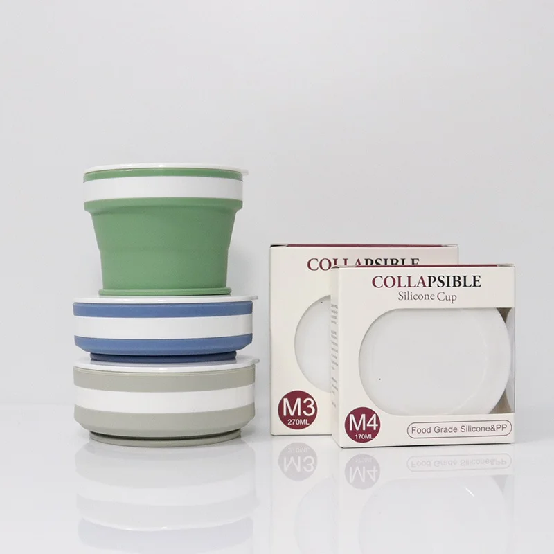 New Hight Quaily Coffee Mugs Travel Collapsible Silicone Cup Folding Water Cups Food Grade Drinking Ware Mug Tea Coffee Cups
