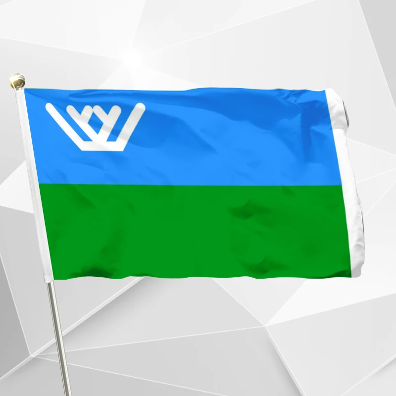 

Russia Yugra Flag 90x150cm 3x5ft 120g 100D Polyester Double Stitched High Quality Free Shipping 60x90cm 21x14cm Banner