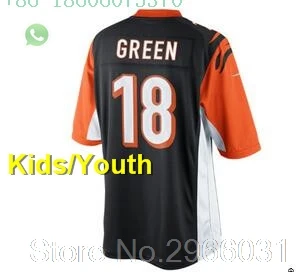 A+++ качественная Детская Молодежная Andy Dalton 14 A.J. Зеленый#18 Джерси Цинциннати - Цвет: for kids youth