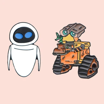 

P4100 Eastknight Wholesale 20pcs/lot Robot Lapel Pin Fashion Brooches Badges Denim Clothes Bag Pins Gift for Friends