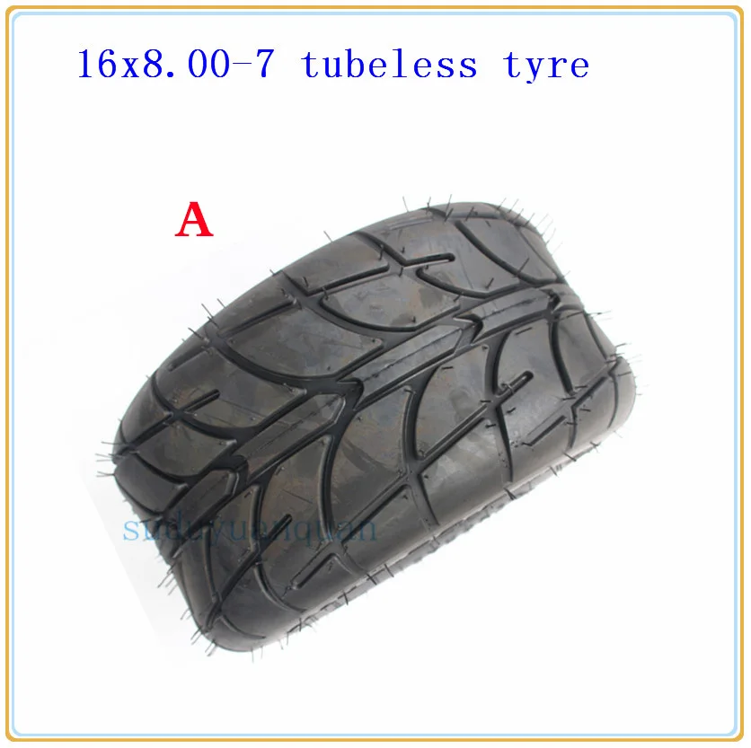 16X8-7(200/55-7) автозапчасти Kart 7 7 дюймов шины atv 16X8. 00-7 16*8-7 шина с универсальным рисунком протектора внедорожных шин износостойкие шины для колес - Цвет: 16x8.00-7 tyre A