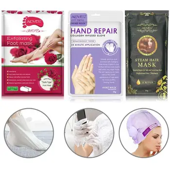 

Hair Mask+Hand Mask+Foot Mask Exfoliating Peeling Soothing Repair Moisturizing Mask Nutritional Care For Skin Care Whitening