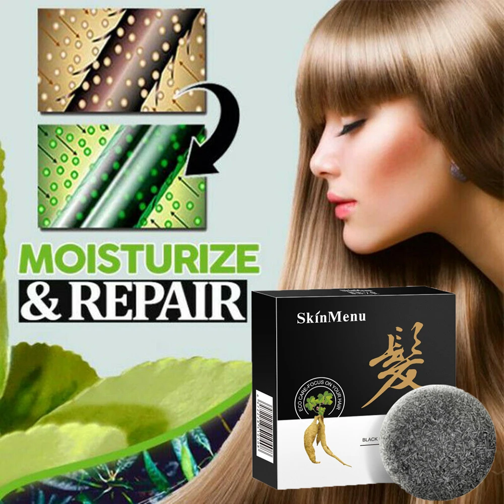 1PC Hair Darkening Shampoo Bar - He Shouwu Natural Organic Conditioner and Repair Moisturize Soothes the Scalp Oil Control 1PC Hair Darkening Shampoo Bar - He Shouwu Natural Organic Conditioner and Repair Moisturize Soothes the Scalp Oil Control