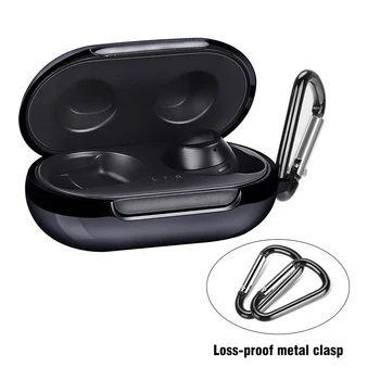 

TPU Protective Case Full Cover for Samsung Galaxy Buds Case Silicon Charging Sleeve Anti Drop with Carabiner
