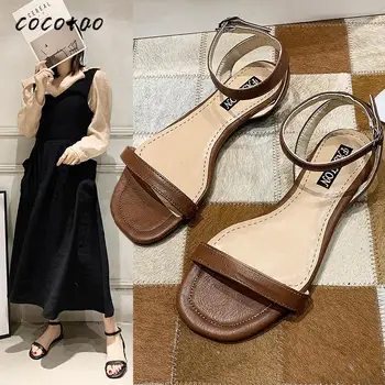 

Sandals Women 2020 Spring And Summer New Versatile Soft Bottom Comfortable Word With Fairy Style Simple Roman Shoes