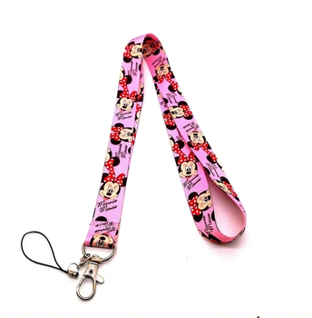 

10 pcs cartoon minnie Lanyard Key Chains Neck Lanyard Gifts Party Favors