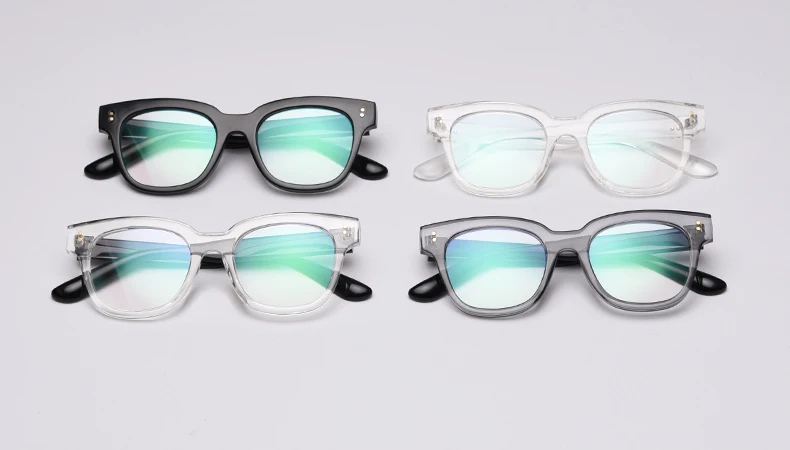 BANSTONE Роскошный бренд дизайнер TR90 квадратные оправы для очков для женщин и мужчин Заклепки прозрачные очки в оправе анти-Blu-ray очки Oculos