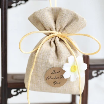 

Small Flower Card Sachet Empty Bag Wardrobe Pendant Sachet Cotton Linen Chinese Medicine Tea Bedroom Deodorization Packaging