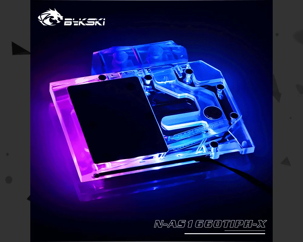 Bykski Full Cover Graphics Card Water Cooling Block, For Asus GTX 1660 Ti TUF/Phoinx, 2060 TUF Gaming, N-AS1660TIPH-X  