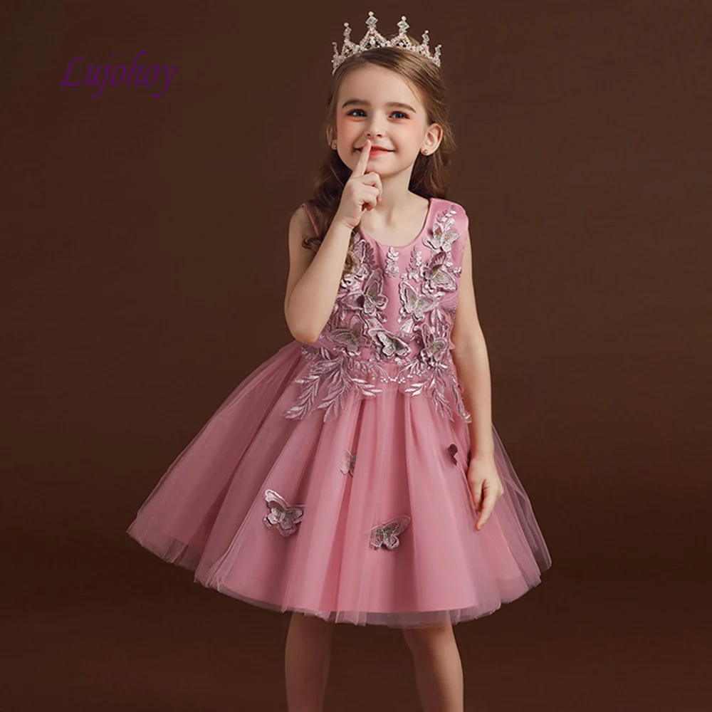 

White Lace Flower Girl Dresses for Weddings Party Prom Flowergirl Kids Pageant Dresses for Girls First Communion Dresses