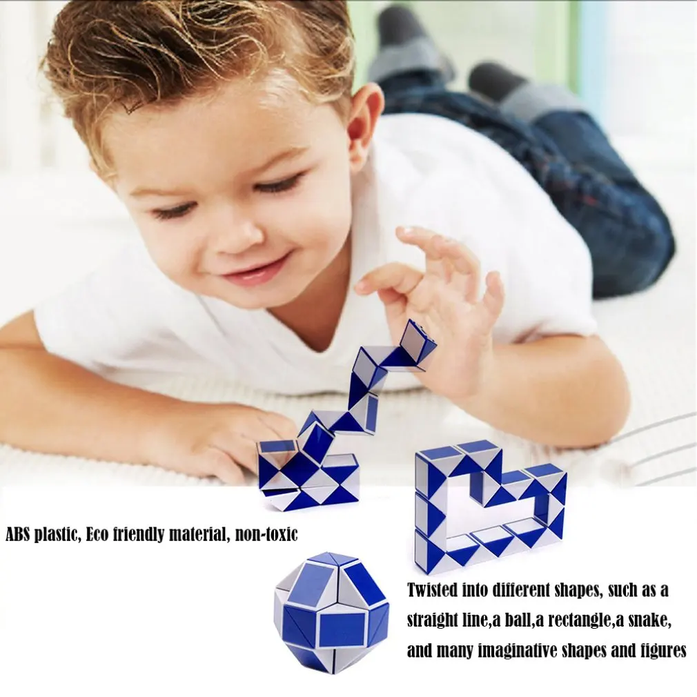 24 Wedges Magic Ruler Mini Magic Twist Puzzle Cube Game Twisty Toy Educational Cube Toy Gift for Children Adult Magic Ruler Cube