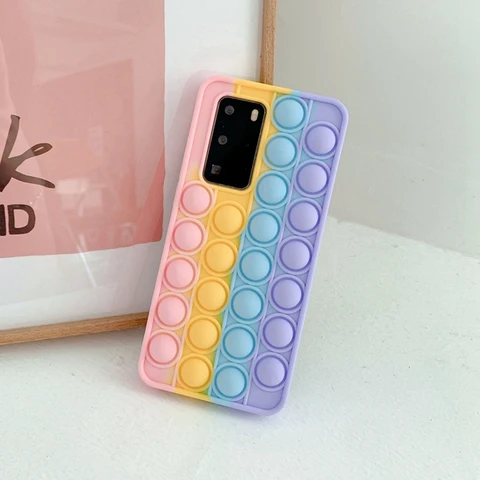 It Bubble Pop Case for Oppo Realme 8 6 7 Pro XT X2 Realmi C15 C20 C21 C17 C11 Reno 5 Lite 4 4G 3 4z 5G Cute Silicone Cover