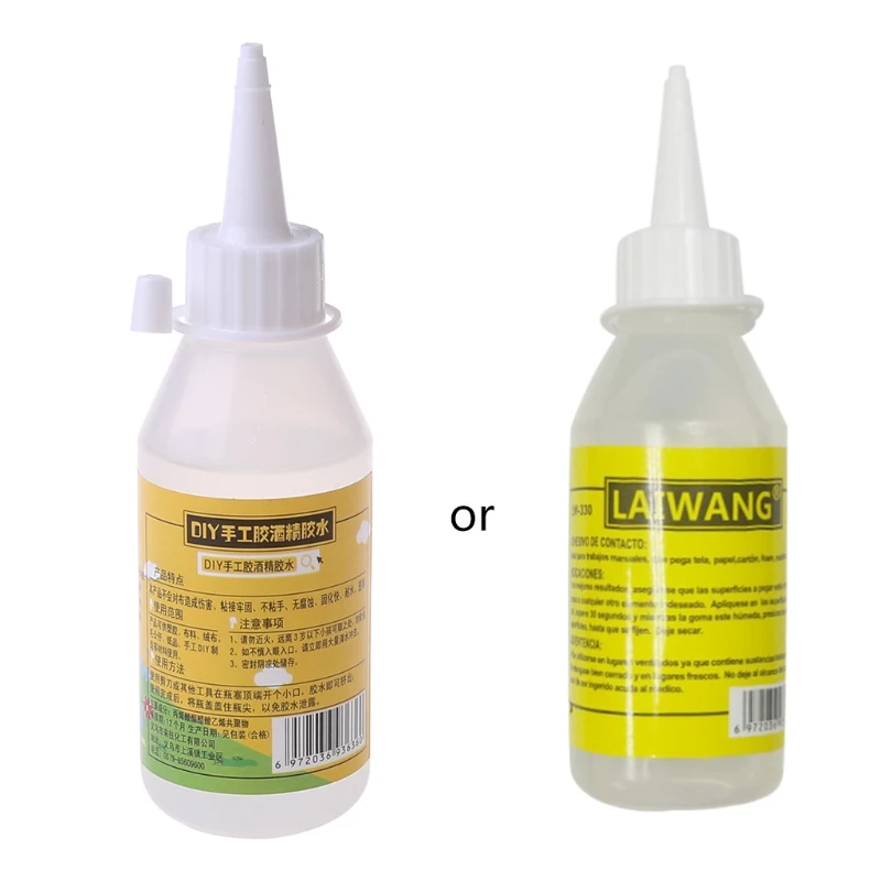 

20/50/100ml Liquid Glue Alcohol Adhesive Textile Fabric Stationery Scrapbooking L41F