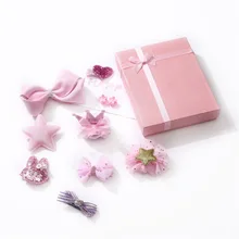 Детские заколки для волос из Южной Кореи, 10 шт., набор украшений для девочек, боковой зажим, интегрированный чехол для сиденья, детский головной убор, повязка на голову, Orname