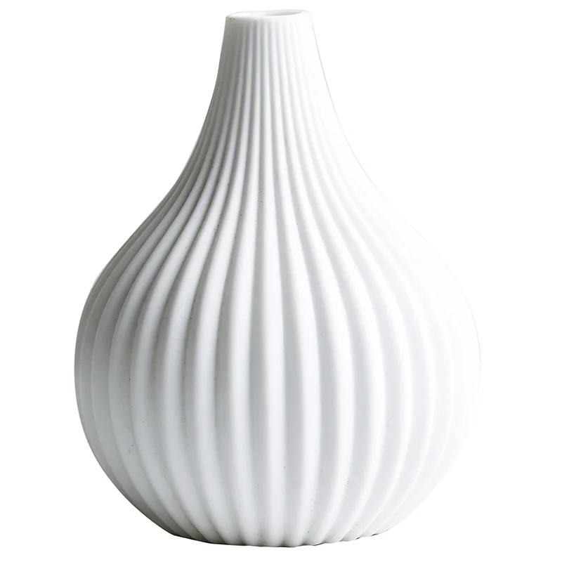 Современная белая керамическая фарфоровая ваза для цветов для ванной офиса настольные украшения для дома рукодельные Маленькие Геометрические наполнитель для сосудов