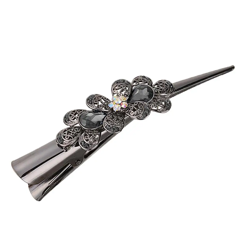 Crystal Large Alligator Hair Clip Duckbill Hair Grip Clamp Ladies Hair Jewelry
